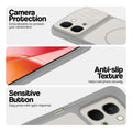 Grey-White phone case for Vivo Y51 Pro 5G showing camera safety edges, anti slip side grip and easy press button covers.