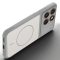 Angled view of Grey-White mobile case for Motorola Moto Edge 70 5G with proper charging port cutout, speaker holes and strong corner protection.