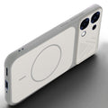 Angled view of Grey-White mobile case for Oppo F31 5G with proper charging port cutout, speaker holes and strong corner protection.