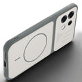 Angled view of Grey-White mobile case for Oppo F35 Pro 5G with proper charging port cutout, speaker holes and strong corner protection.