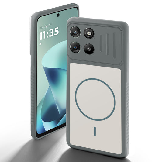 Dual Tone Silicone Grip Back Cover with Camera Protection for Motorola G57 Power 5G