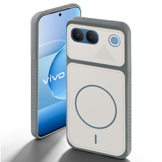Dual Tone Silicone Grip Back Cover with Camera Protection for Vivo S2 5G