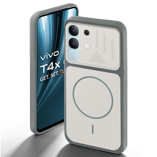 Dual Tone Silicone Grip Back Cover with Camera Protection for Vivo T4x 5G