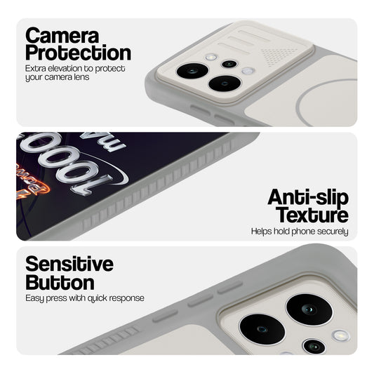 Dual Tone Silicone Grip Back Cover with Camera Protection for Realme P4 Power 5G