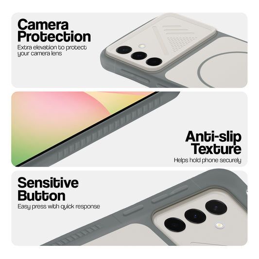 Dual Tone Silicone Grip Back Cover with Camera Protection for Samsung A56 5G