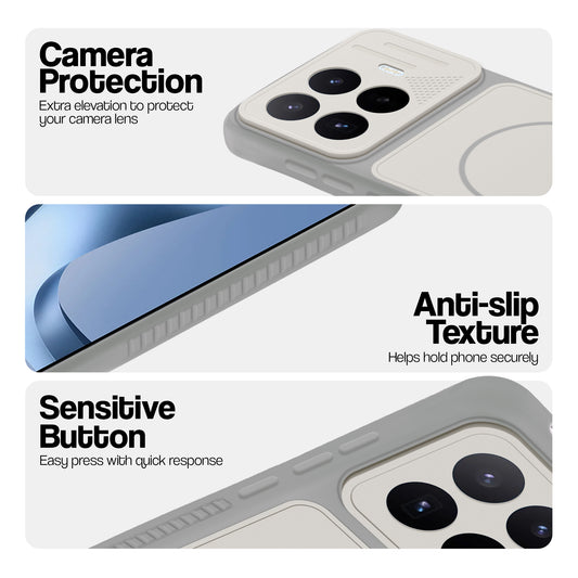Dual Tone Silicone Grip Back Cover with Camera Protection for Xiaomi 17T 5G