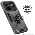 Dual layer shockproof back cover with 360° rotatable ring grip for Nothing Phone 4A Pro 5G