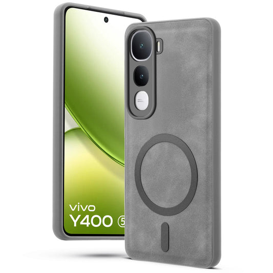Cushion Grip Leather Case for Vivo Y400 5G