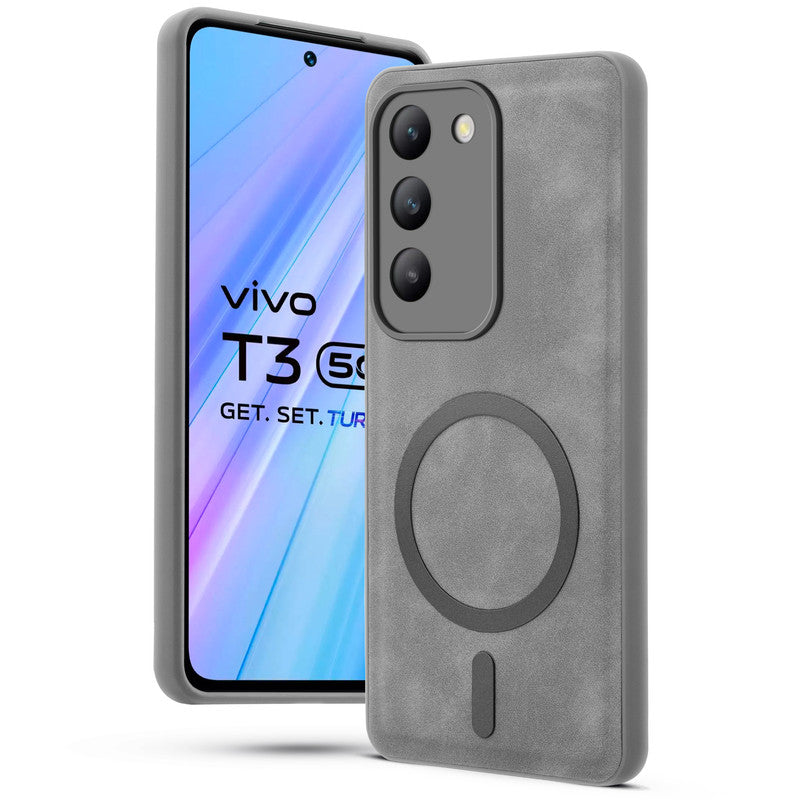 Cushion Grip Leather Case for Vivo T3 5G
