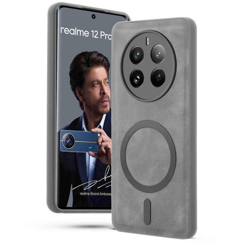 Cushion Grip Leather Case for Realme 12 Pro 5G