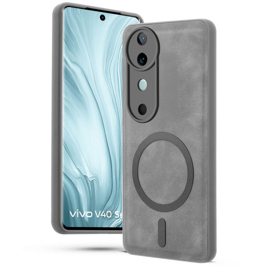 Cushion Grip Leather Case for Vivo V40 5G