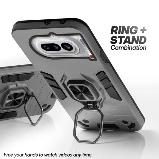 Nothing Phone 4A 5G case with foldable ring stand for hands-free viewing in kickstand position