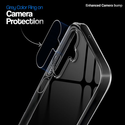 Crystal Clear Anti-Yellow Transparent Back Cover Case With Camera Ring Protection for Samsung A17 5G