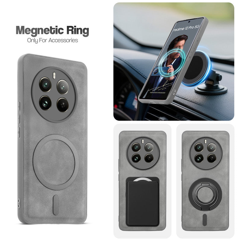 Cushion Grip Leather Case for Realme 12 Pro 5G