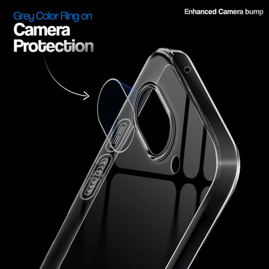 Crystal Clear Anti-Yellow Transparent Back Cover Case With Camera Ring Protection for Google Pixel 9A 5G