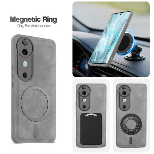 Cushion Grip Leather Case for Vivo V40 5G