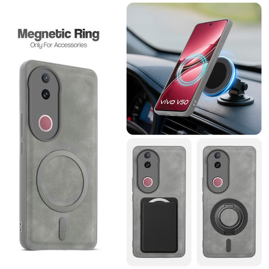 Cushion Grip Leather Case for Vivo V50e 5G