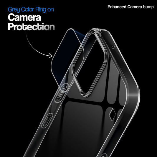 Crystal Clear Anti-Yellow Transparent Back Cover Case With Camera Ring Protection for Nothing Phone 3A Lite 5G