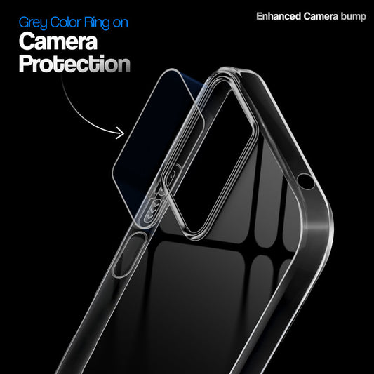 Crystal Clear Anti-Yellow Transparent Back Cover Case With Camera Ring Protection for Motorola G06 Power 5G