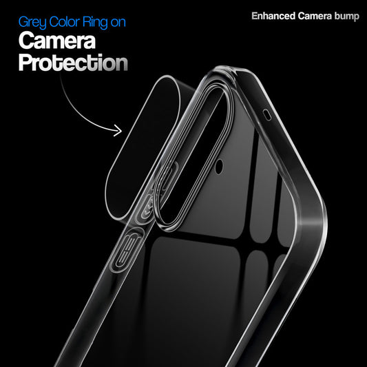 Crystal Clear Anti-Yellow Transparent Back Cover Case With Camera Ring Protection for Samsung S25 FE 5G