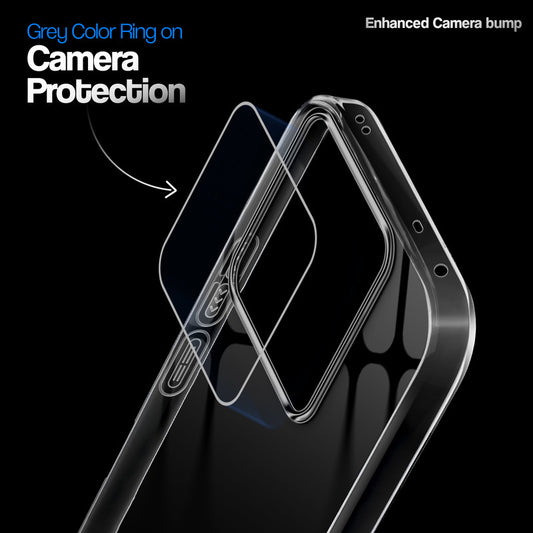 Crystal Clear Anti-Yellow Transparent Back Cover Case With Camera Ring Protection for Realme GT 7 5G