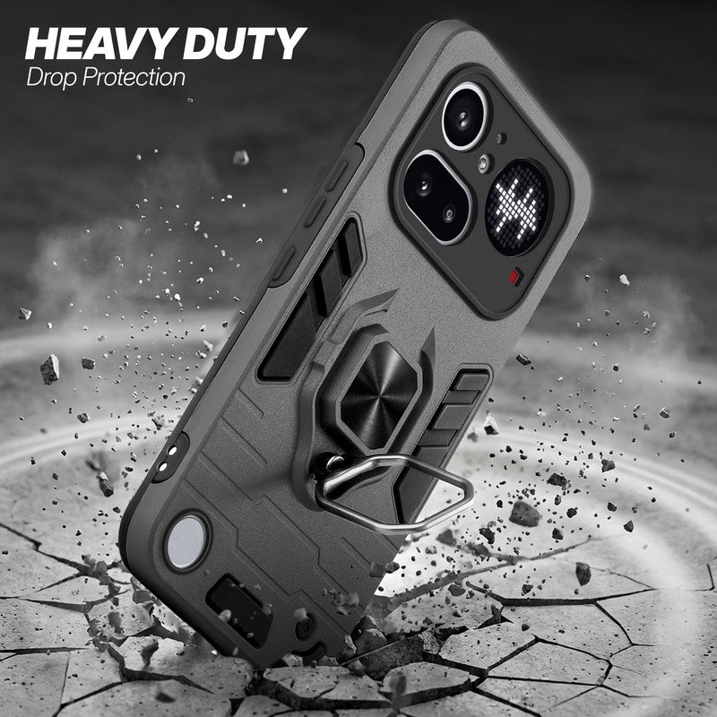 Nothing Phone 4A Pro 5G protective case illustrating impact drop protection with an impact-resistant frame.