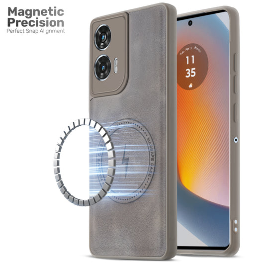 Refined PU Leather Case for Motorola Moto Edge 50 Fusion 5G