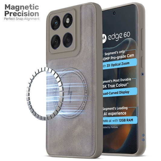 Refined PU Leather Case for Motorola Moto Edge 60 5G