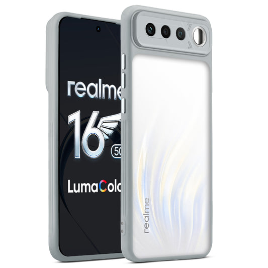 Premium Frosted Back Cover with Textured Camera Design & Metal-Look Buttons for Realme 16 5G