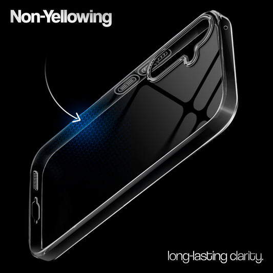 Crystal Clear Anti-Yellow Transparent Back Cover Case With Camera Ring Protection for Samsung S23 FE 5G