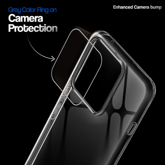 Crystal Clear Anti-Yellow Transparent Back Cover Case With Camera Ring Protection for Motorola Moto Edge 70 5G