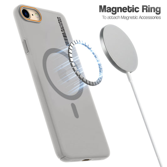 Colourful Frosted Matte Wireless Charging Support Back Cover Case for Apple iPhone 7 With Raised Camera Protection