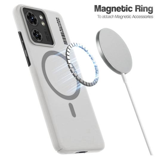 Frosted Sleek Matte Wireless Charging Support Back Cover Case for Motorola Moto Edge 40 5G With Raised Camera Protection