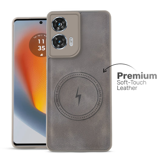 Refined PU Leather Case for Motorola Moto Edge 50 Fusion 5G