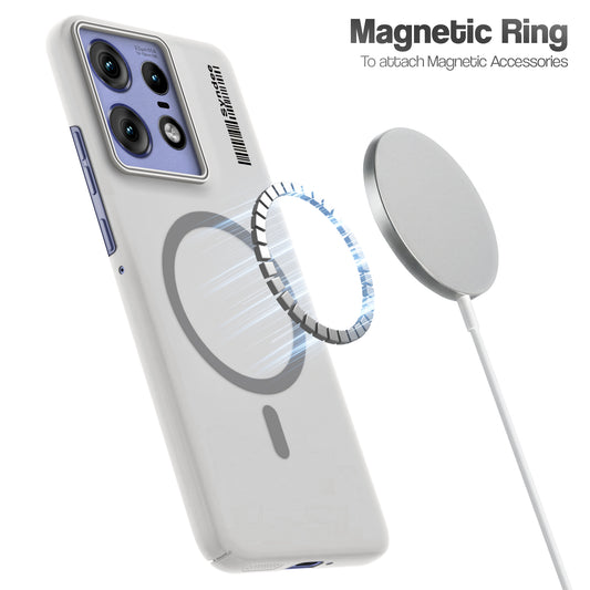 Frosted Sleek Matte Wireless Charging Support Back Cover Case for Motorola Edge 50 Pro 5G With Raised Camera Protection