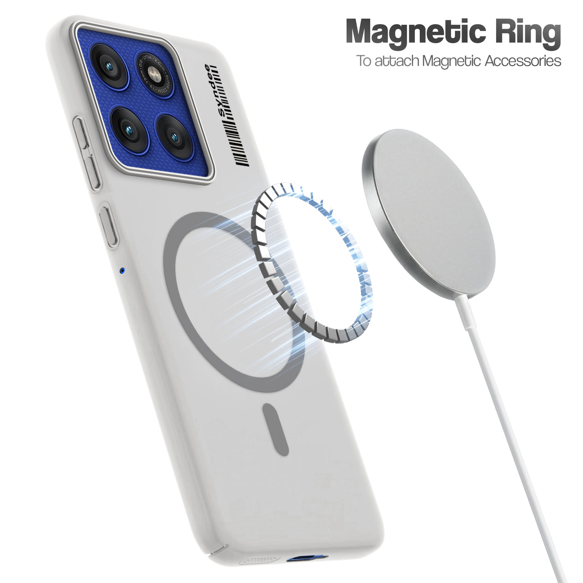 Frosted Sleek Matte Wireless Charging Support Back Cover Case for Motorola Moto Edge 60 Pro 5G With Raised Camera Protection