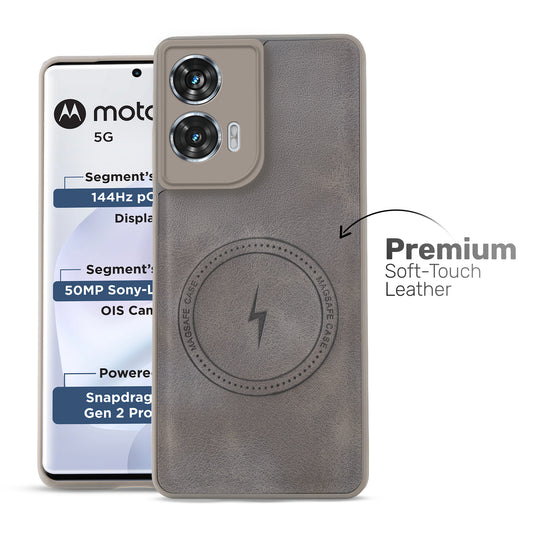 Refined PU Leather Case for Motorola Moto G96 5G