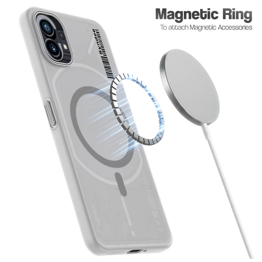 Frosted Sleek Matte Wireless Charging Support Back Cover Case for Nothing Phone 1 With Raised Camera Protection