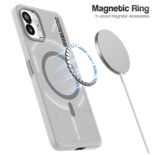 Frosted Sleek Matte Wireless Charging Support Back Cover Case for Nothing Phone 2 With Raised Camera Protection