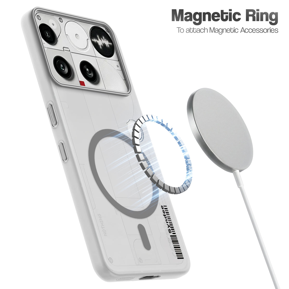 Frosted Sleek Matte Wireless Charging Support Back Cover Case for Nothing Phone 3 5G With Raised Camera Protection