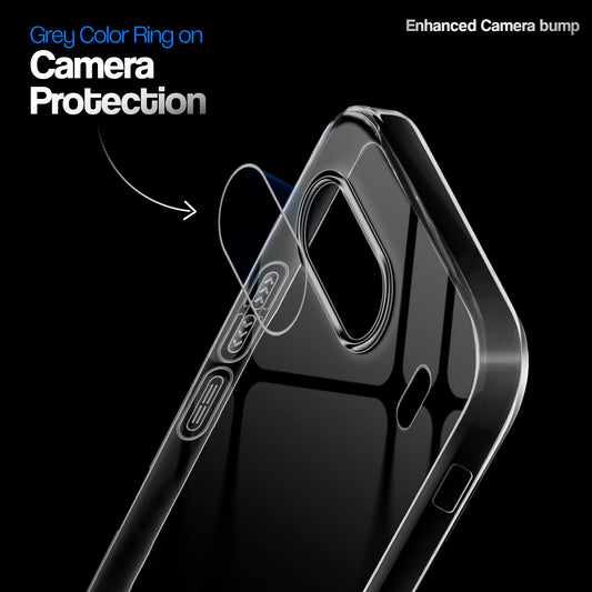 Crystal Clear Anti-Yellow Transparent Back Cover Case With Camera Ring Protection for OnePlus Nord 4 5G