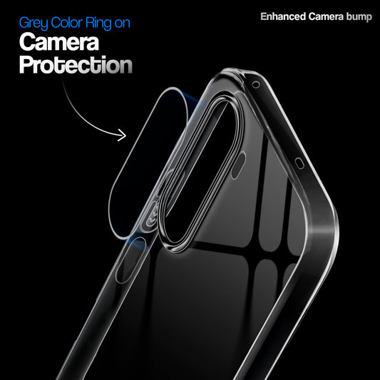Crystal Clear Anti-Yellow Transparent Back Cover Case With Camera Ring Protection for OnePlus Nord CE 6 Lite 5G