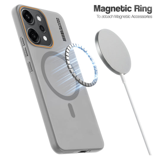 Colourful Frosted Matte Wireless Charging Support Back Cover Case for Oppo Reno 14 Pro 5G With Raised Camera Protection