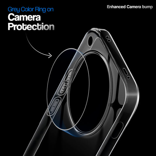 Crystal Clear Anti-Yellow Transparent Back Cover Case With Camera Ring Protection for Oppo Find X8 5G