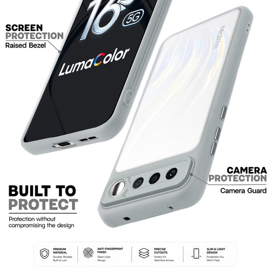 Premium Frosted Back Cover with Textured Camera Design & Metal-Look Buttons for Realme 16 5G
