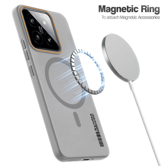 Colourful Frosted Matte Wireless Charging Support Back Cover Case for Xiaomi 14 5G With Raised Camera Protection