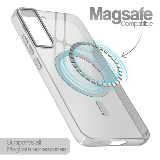 Anti-Yellow Scratch Resistant Case Support Wireless Charging Back Cover For Samsung S22 Plus 5G