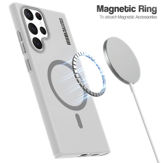 Frosted Sleek Matte Wireless Charging Support Back Cover Case For Samsung S22 Ultra 5G With Raised Camera Protection
