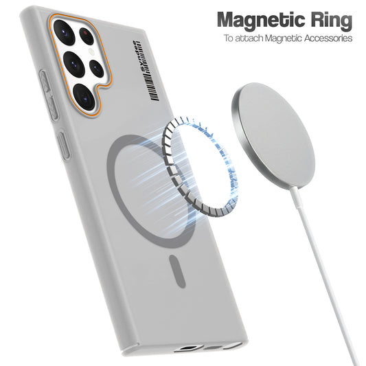 Colourful Frosted Matte Wireless Charging Support Back Cover Case for Samsung S22 Ultra 5G With Raised Camera Protection
