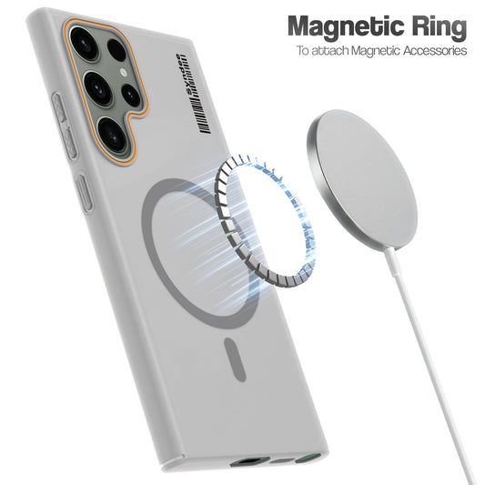 Colourful Frosted Matte Wireless Charging Support Back Cover Case for Samsung S23 Ultra 5G With Raised Camera Protection